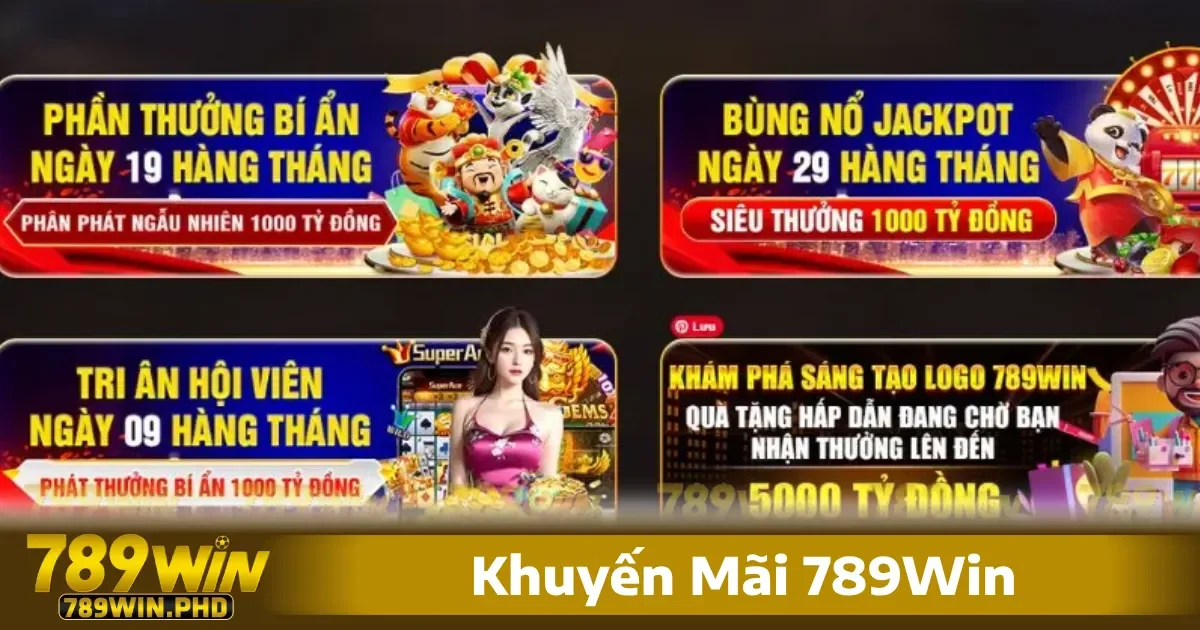 Khuyến mãi 789win tập trung vào các hoạt động như thưởng nạp đầu tiên, chương trình hoàn tiền cho các giao dịch vi phạm, và các quà tặng dành riêng ngày sinh nhật của hội viên.