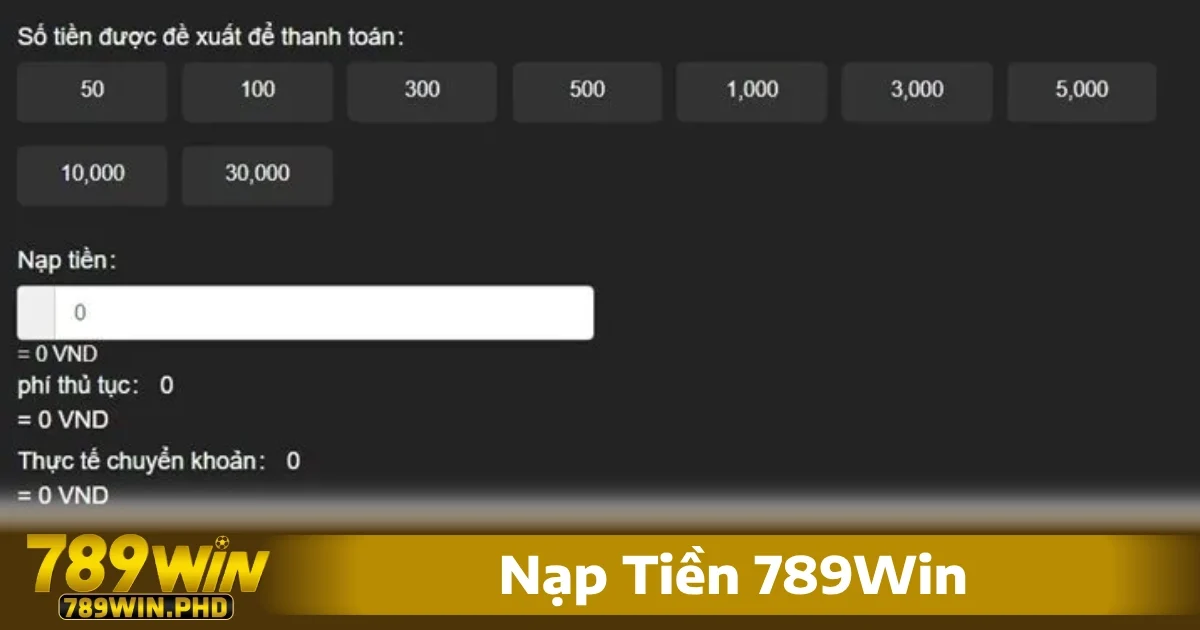 Các lưu ý quan trọng trong quá trình nạp tiền 789Win